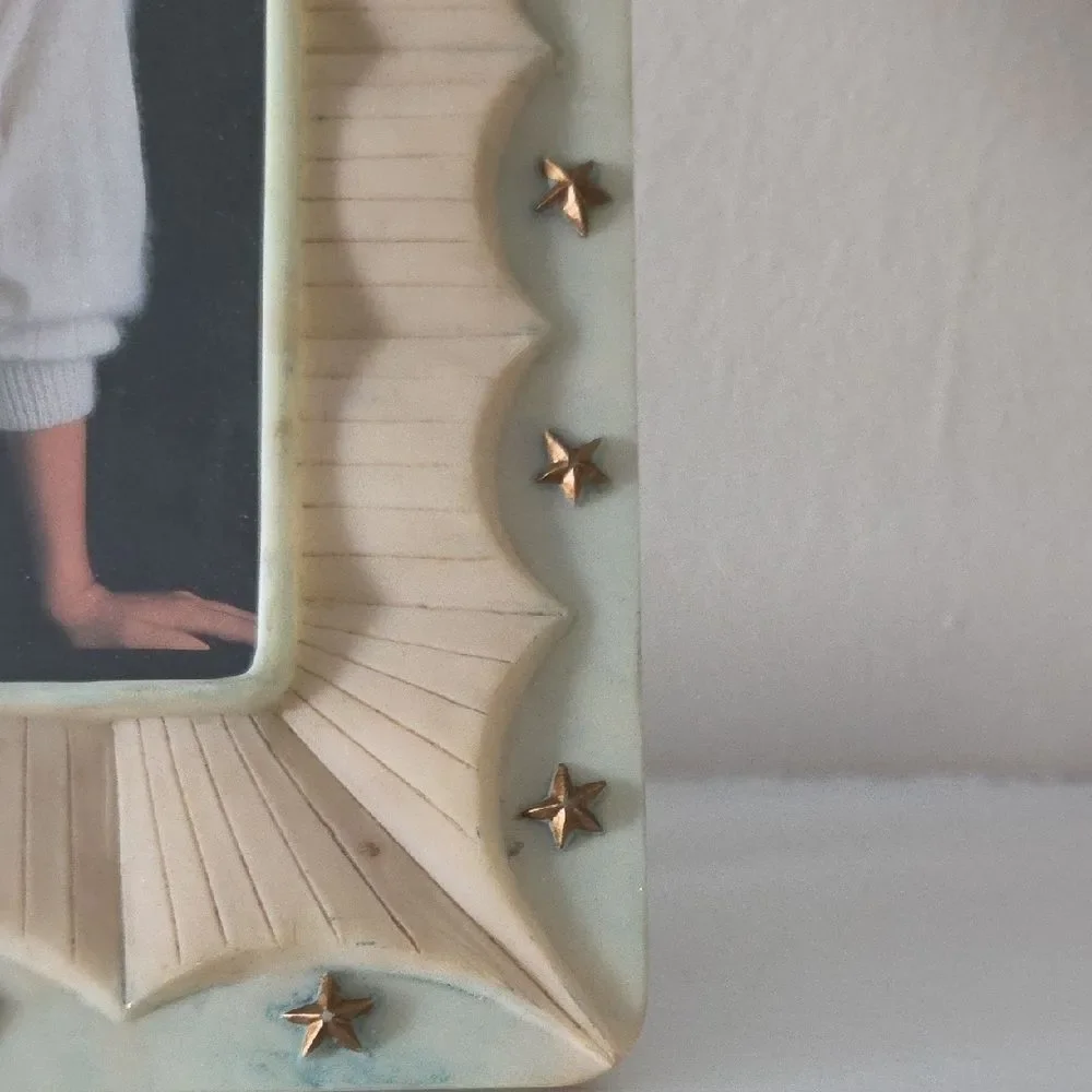 Angel Figurine Photo Frame - Cream and Pink